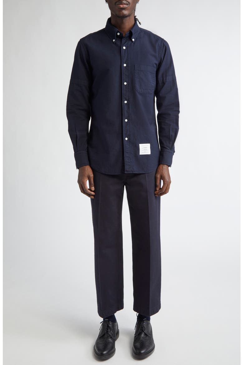 Cotton Twill Crop Chinos, Alternate, color, NAVY