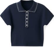 MANGO Whipstitch Polo Sweater