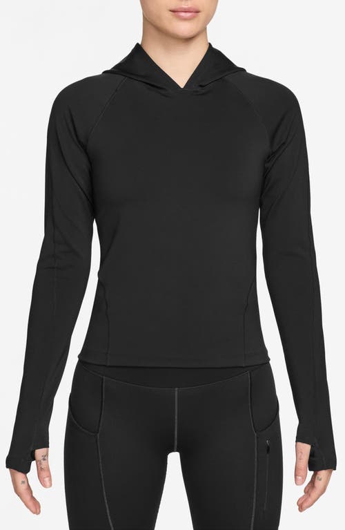 Nike Universa Dri-fit Hooded Long-sleeve Top In Black