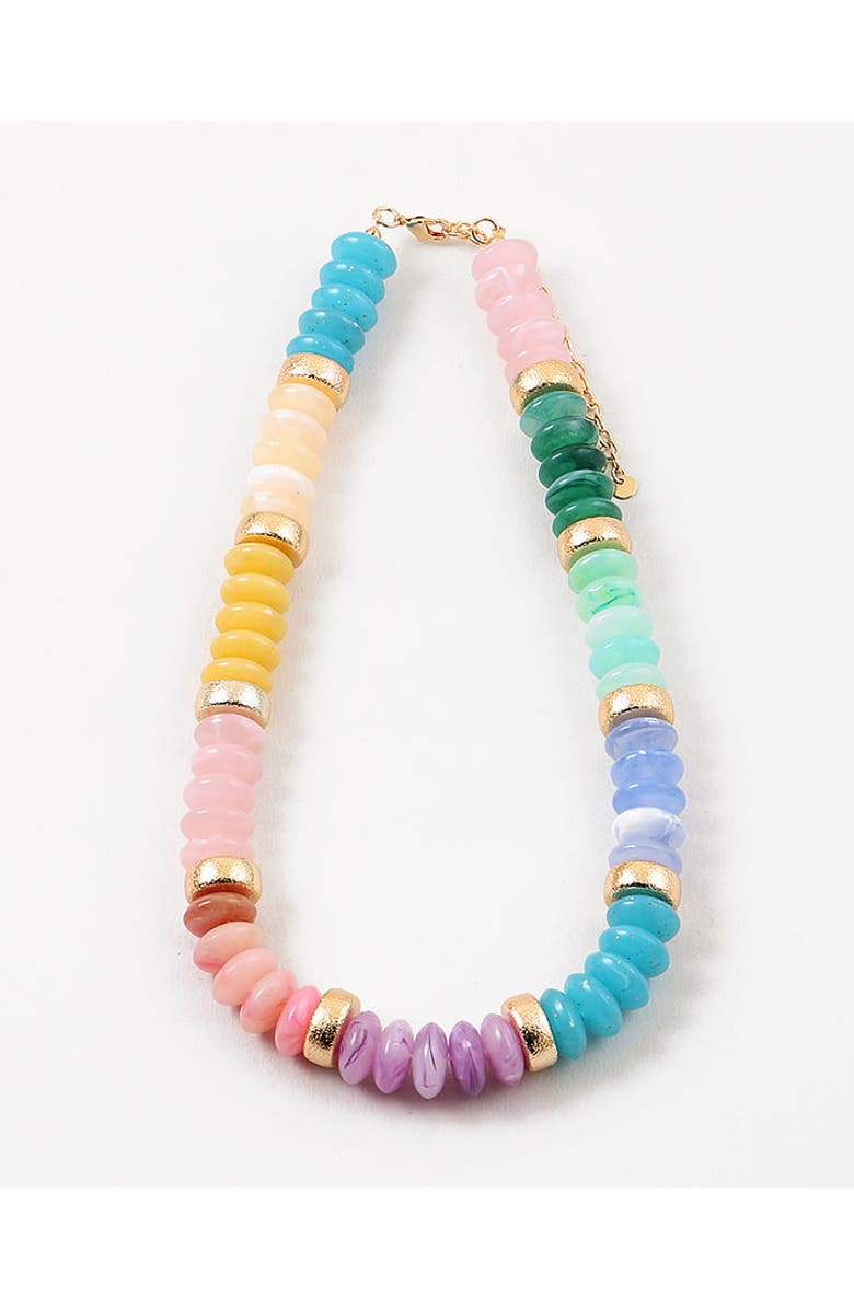 Erin McDermott Jewelry Afternoons on the Lake Resin Necklace, Main, color, Multi