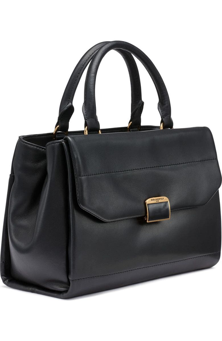 KARL LAGERFELD PARIS Liana Satchel, Alternate, color, Black