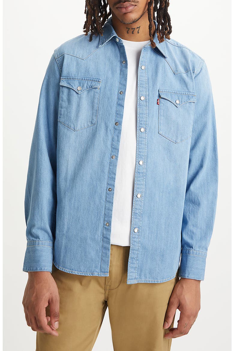 Barstow Western Standard Snap Front Shirt, Main, color, ESTA NOCHE