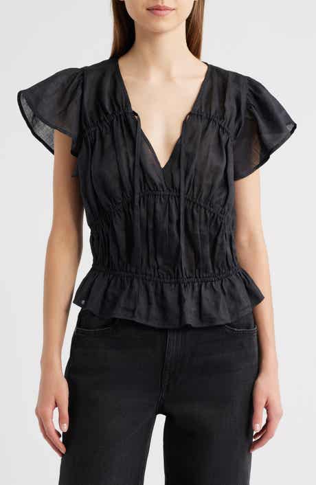 Valentina Tiered Flutter Sleeve Top