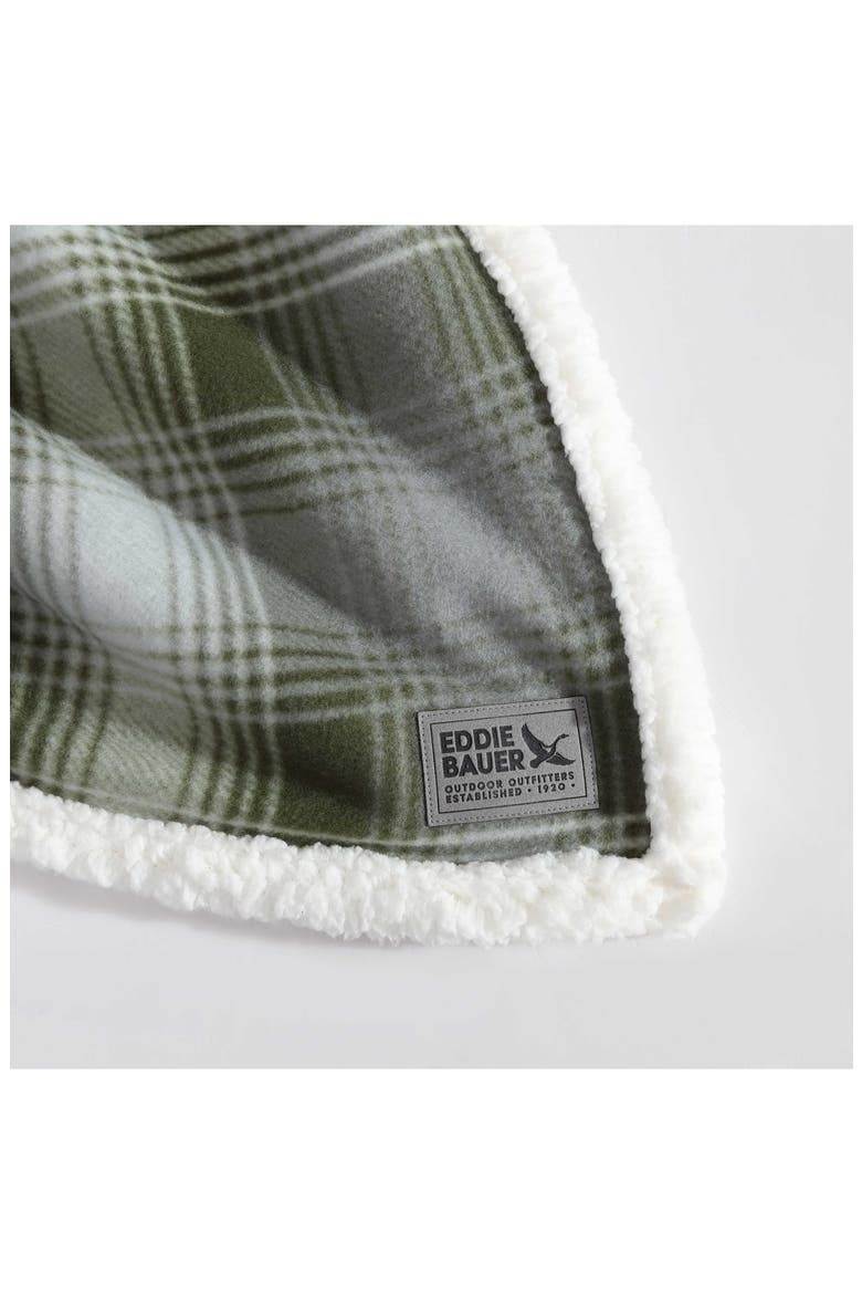 Nordic Plaid Throw Blanket, Alternate, color, DARK GREEN