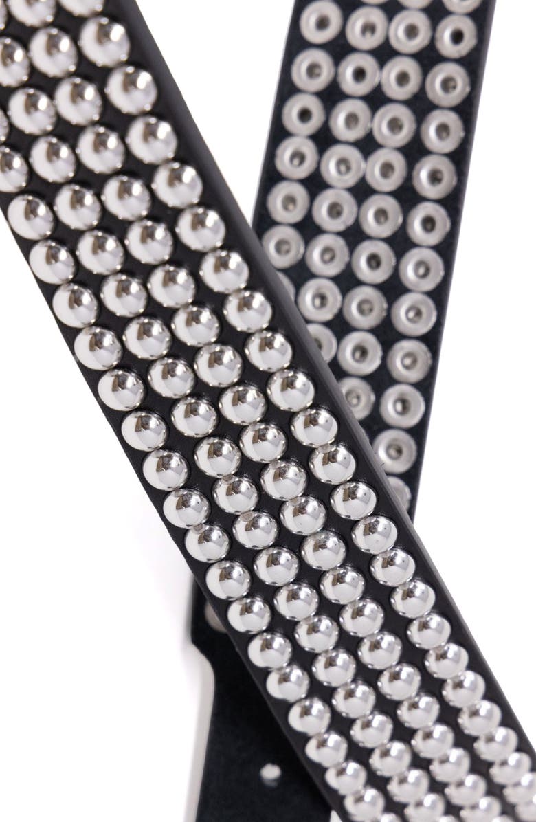 mnml Studded Leather Belt, Alternate, color, 