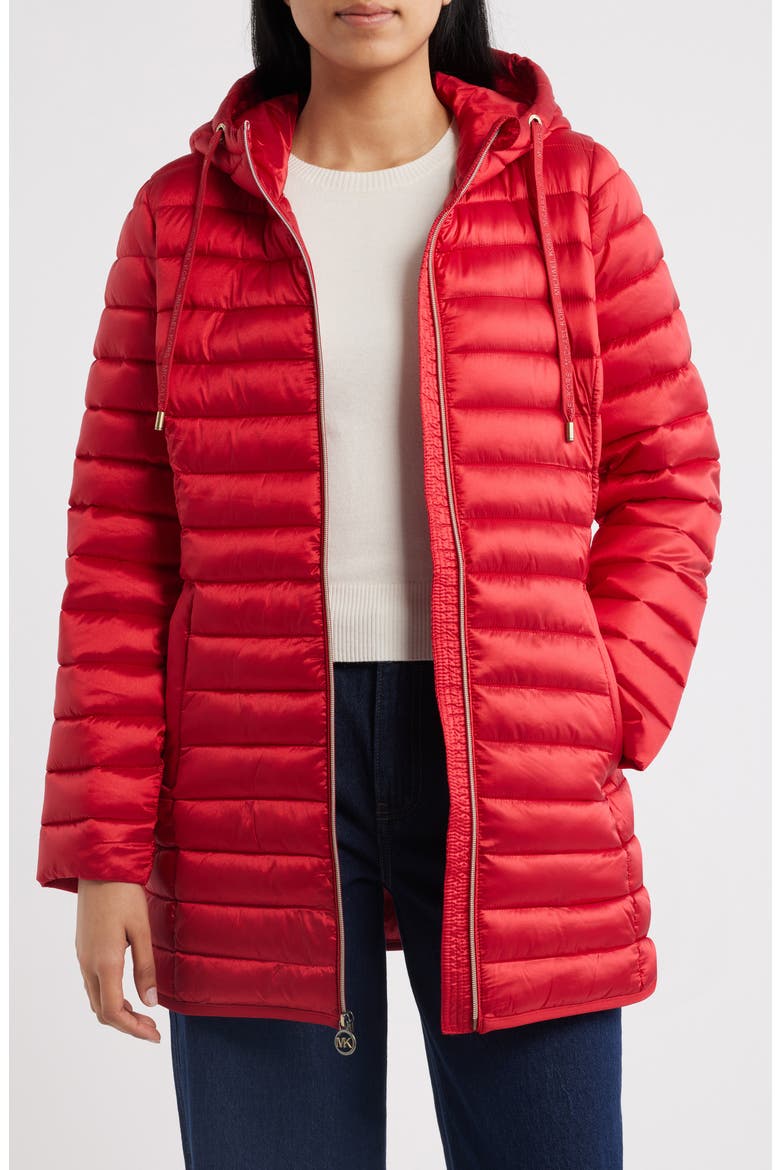 Packable Quilted Jacket, Main, color, CRIMSON