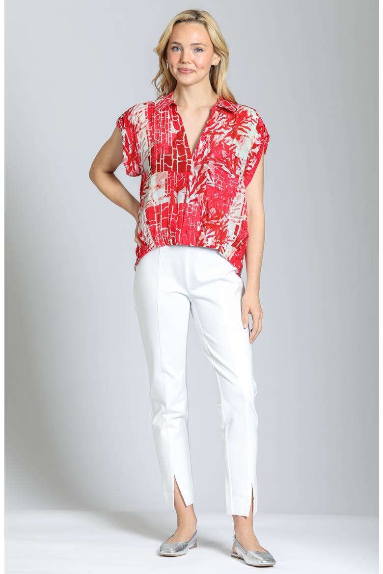 Split Hem Pull-On Crop Slim Pants, Alternate, color, WHITE