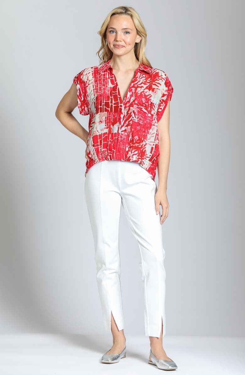 APNY Split Hem Pull-On Crop Slim Pants, Alternate, color, White