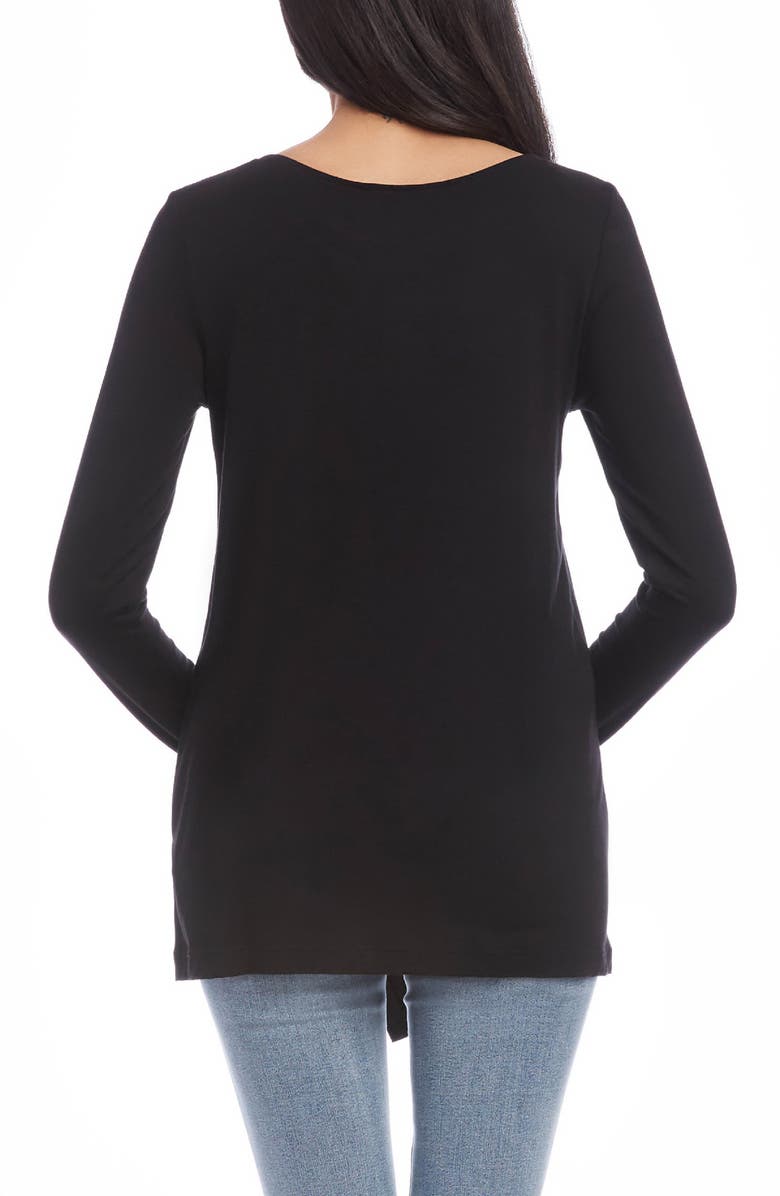 Karen Kane Studded Asymmetrical Hem Top, Alternate, color,