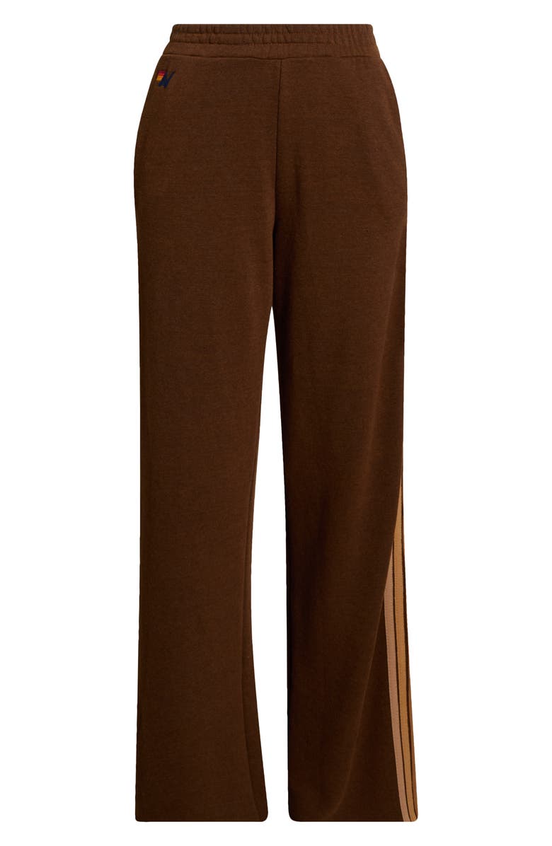 Aviator Nation 5-Stripe Wide Leg Sweatpants, Alternate, color, Chocolate/Espresso