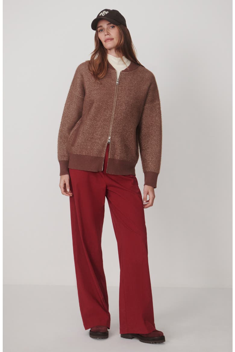 Zenia Full Zip Knit Jacket, Alternate, color, NUTMEG