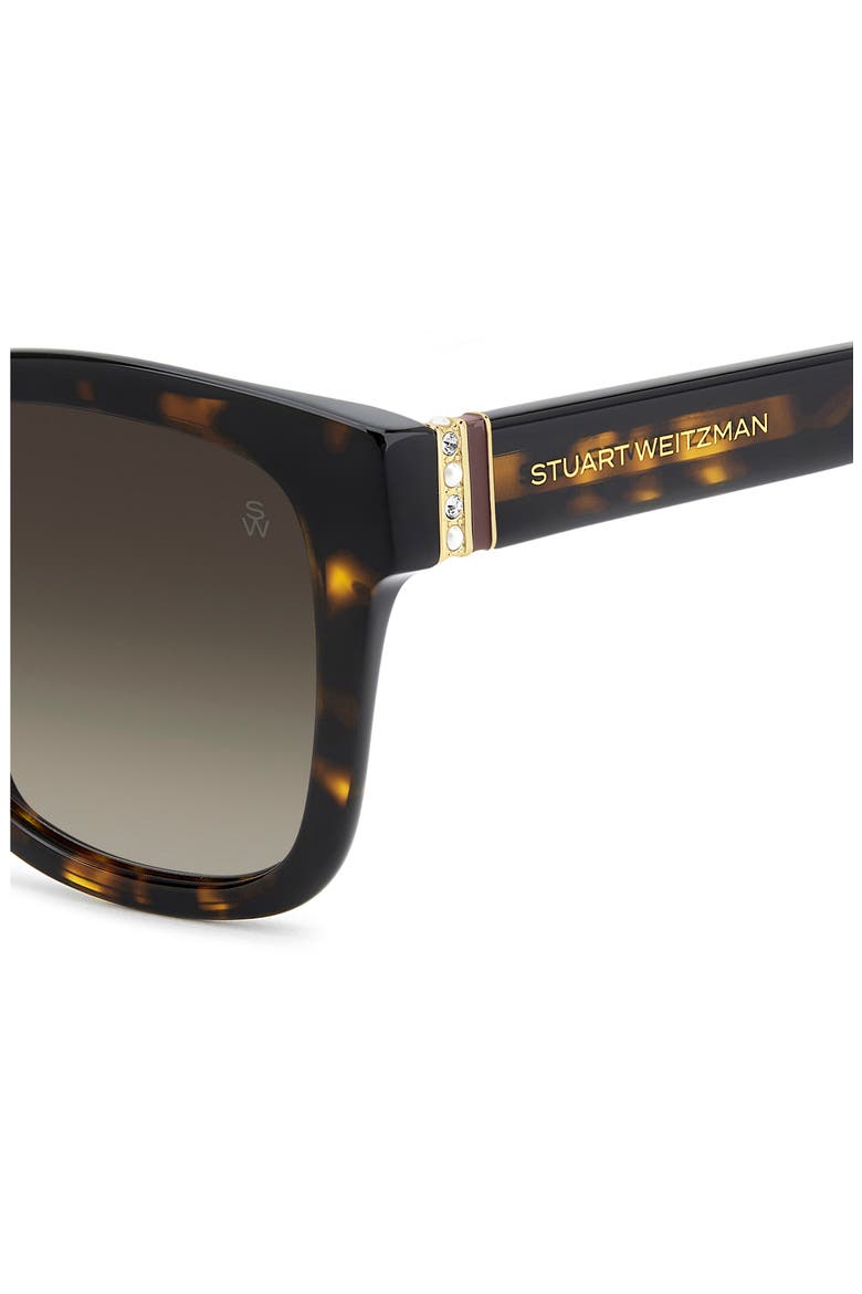 53mm Gradient Square Sunglasses, Alternate, color, HAVANA/ BROWN