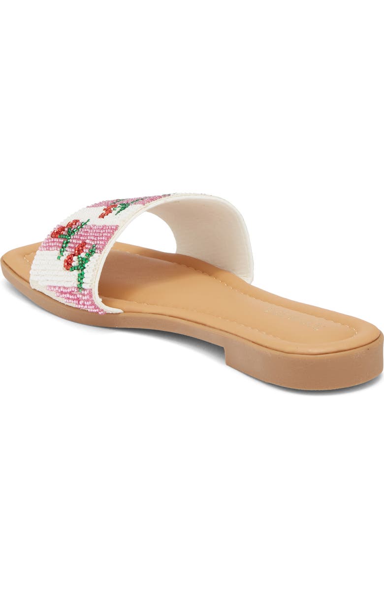 TOP MODA Rae Beaded Slide Sandal, Alternate, color, Red Bead