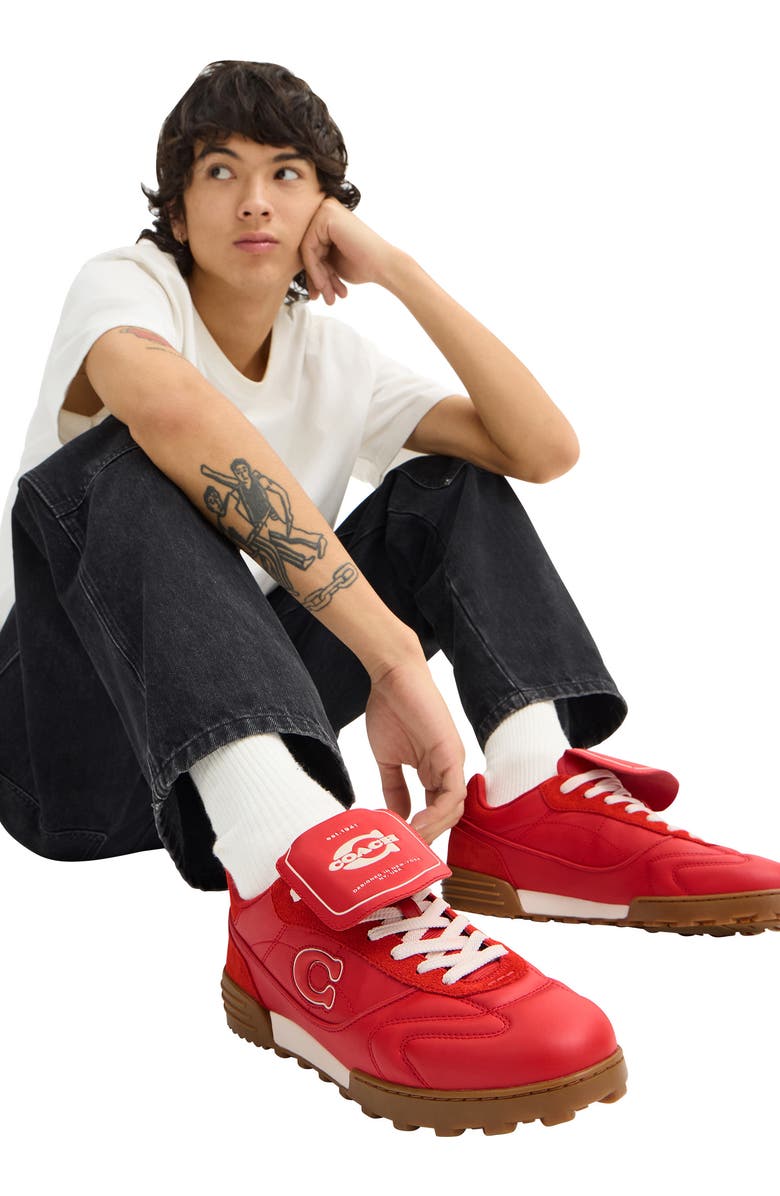 COACH Match Sneaker, Alternate, color, Sport Red