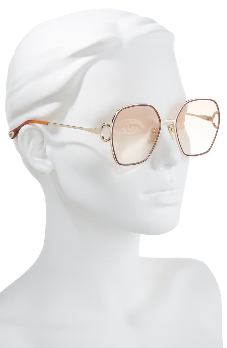 Chloé 58mm Oversize Sunglasses, Alternate, color,