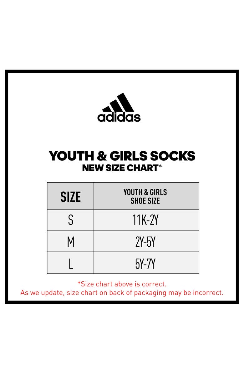 adidas Kids' Superlire 3.0 6-Pack Quarter Socks, Alternate, color, Black/ White/ Semi Blue Burst