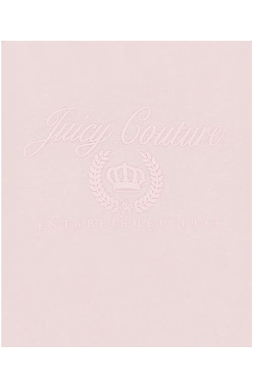 Shop Juicy Couture Kids' Short Sleeve Hoodie & Fleece Pants Set In Pink