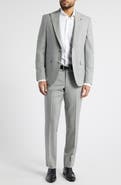 Jack Victor Engle Peak Lapel Pinstripe Wool Suit
