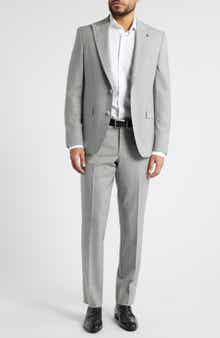Jack Victor Engle Peak Lapel Pinstripe Wool Suit