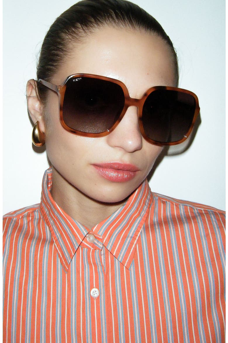 Della Spiga Oversized Sunglasses, Alternate, color, Vintage Turtle