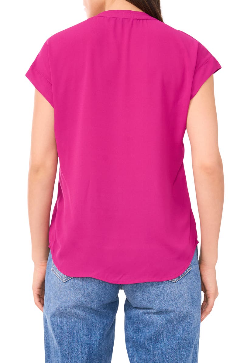 Vince Camuto Split Neck Top, Alternate, color, Allure