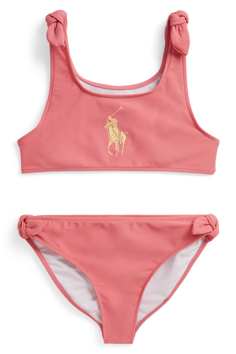 Kids' Two-Piece Swimsuit, Main, color, DESERT ROSE