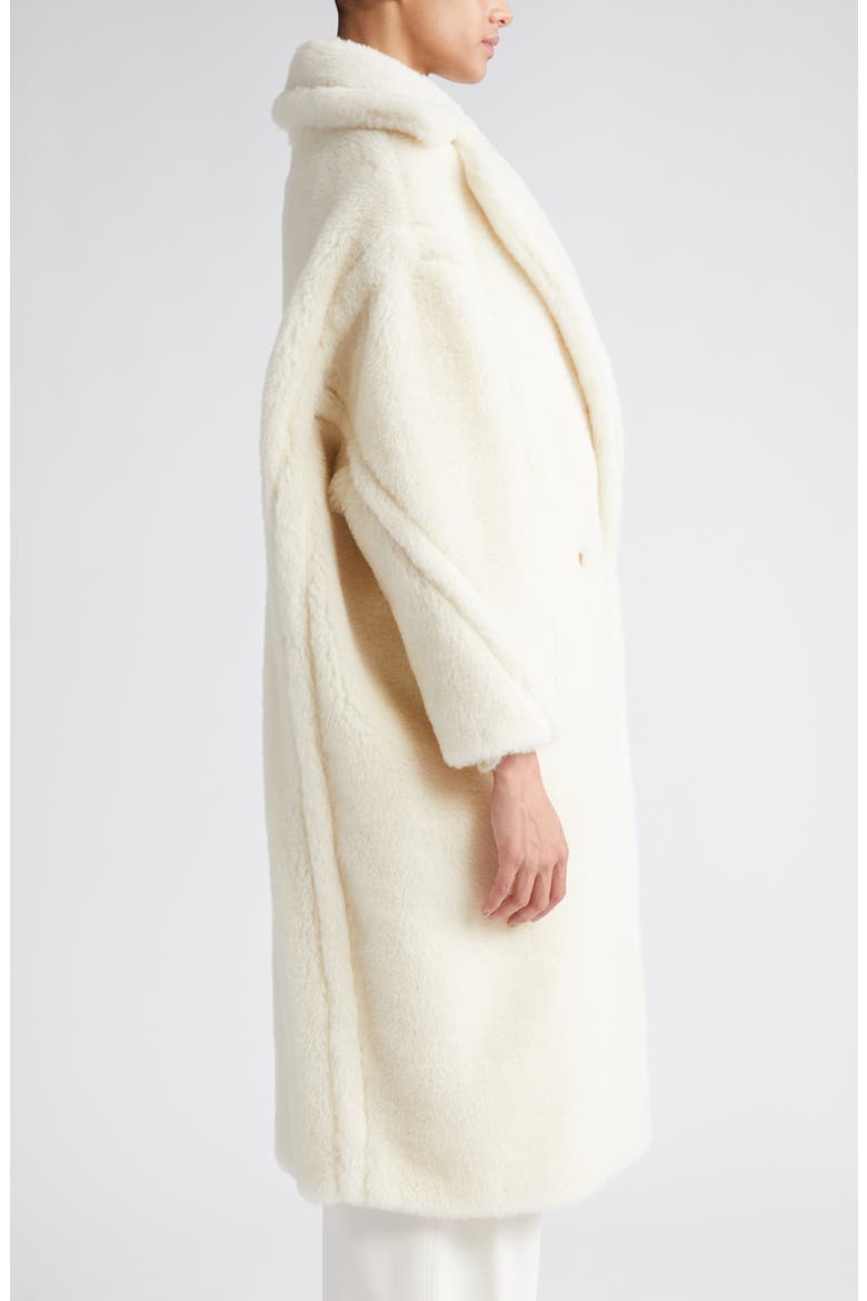 Tedgirl Oversize Double Breasted Alpaca Blend Coat, Alternate, color, WHITE