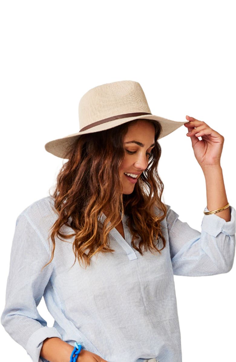Carve Designs Panama Hat, Alternate, color, Light Khaki