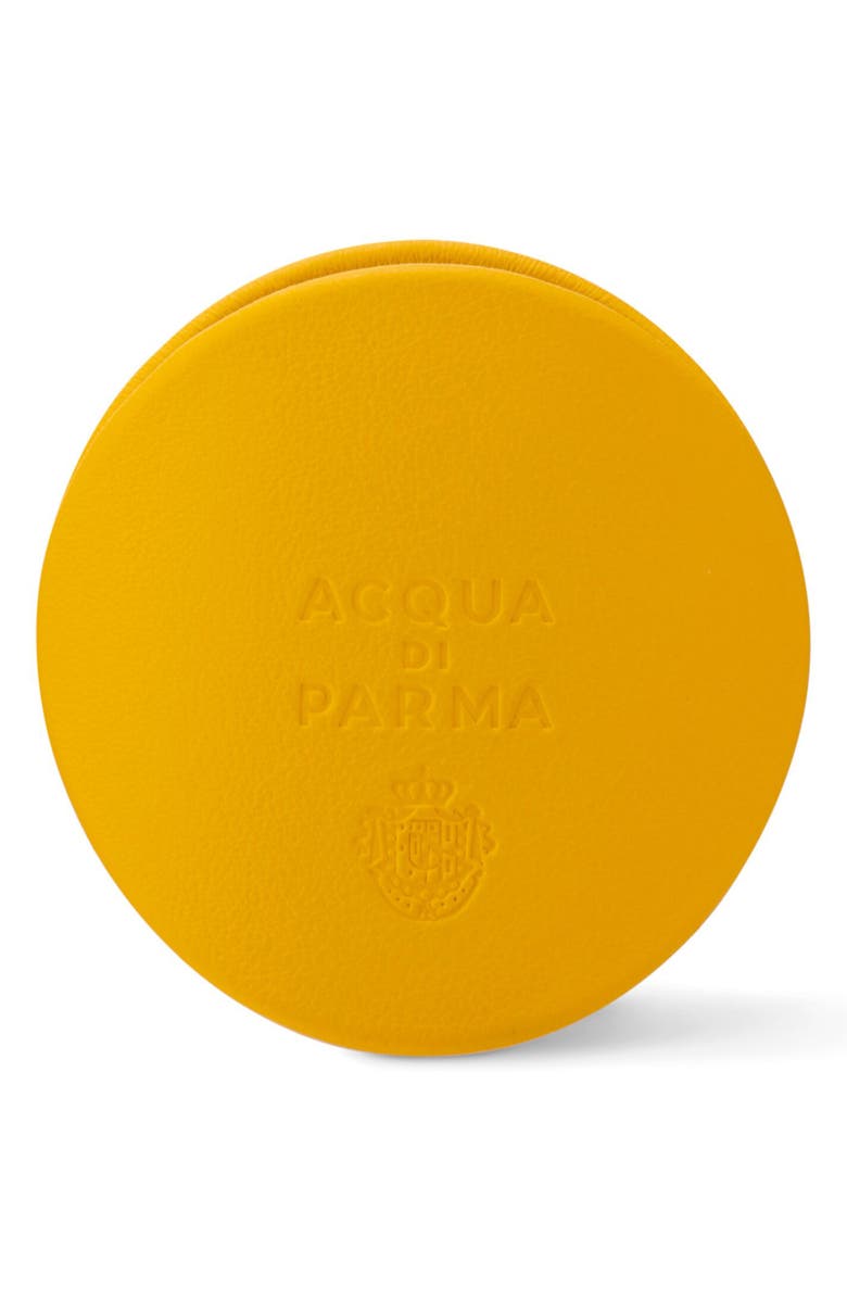 Acqua di Parma Leather Car Diffuser Case, Main, color, Yellow Leather