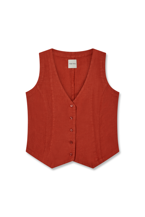 Vir Vita Violette Vest In Red