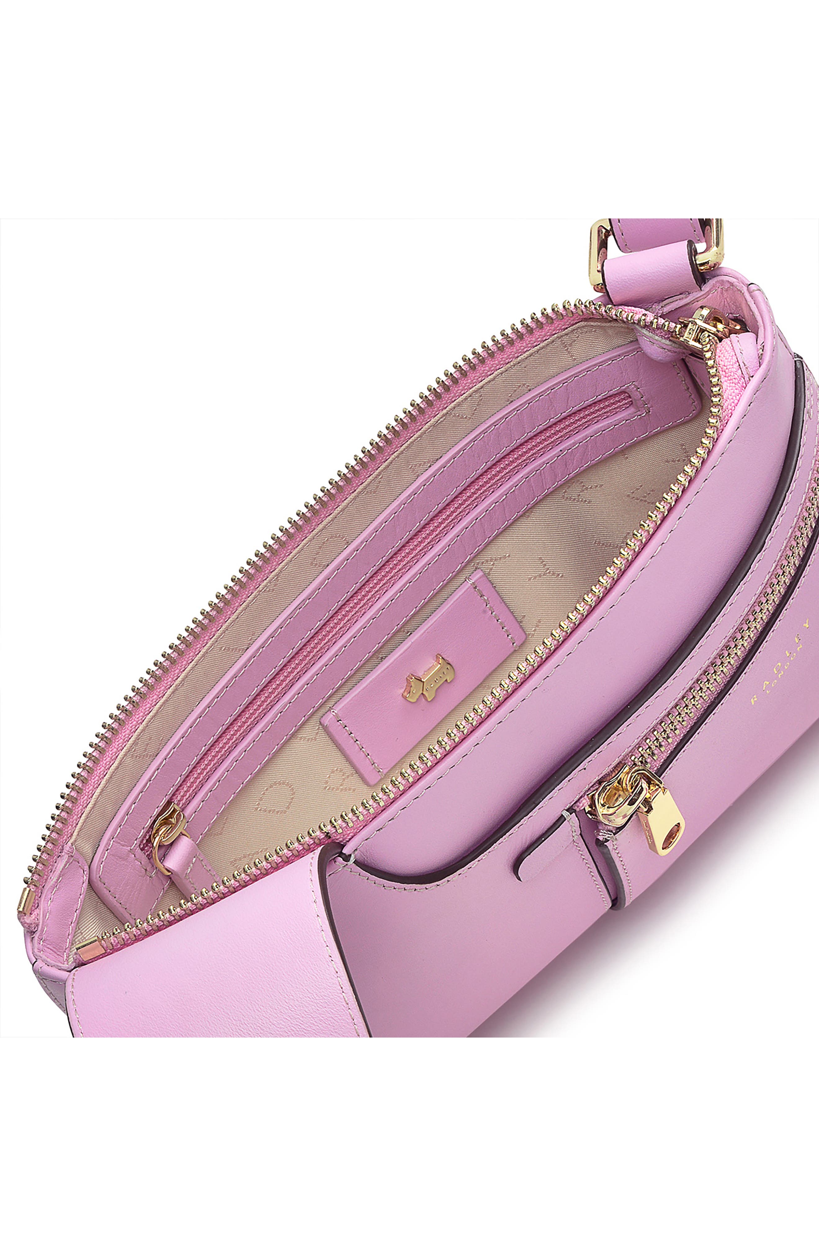 Radley Pockets Icon Leather Crossbody Bag, Alternate, color, Sugar Pink