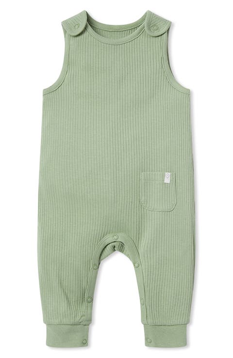 Ribbed Fitted Overall Romper