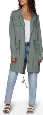 Wash Lab Denim Road Trim Split Hem Zip-Up Jacket