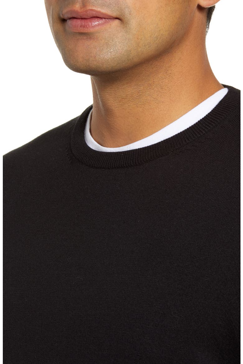 Crown Crewneck Sweater, Alternate, color, BLACK