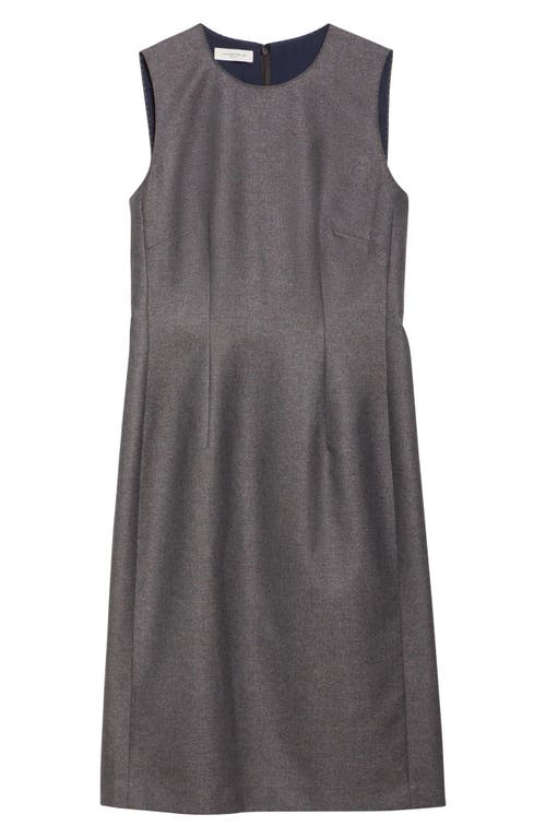 Lafayette 148 New York Harpson Sleeveless Pixelated Wool Blend Twill Sheath Dress In Gray