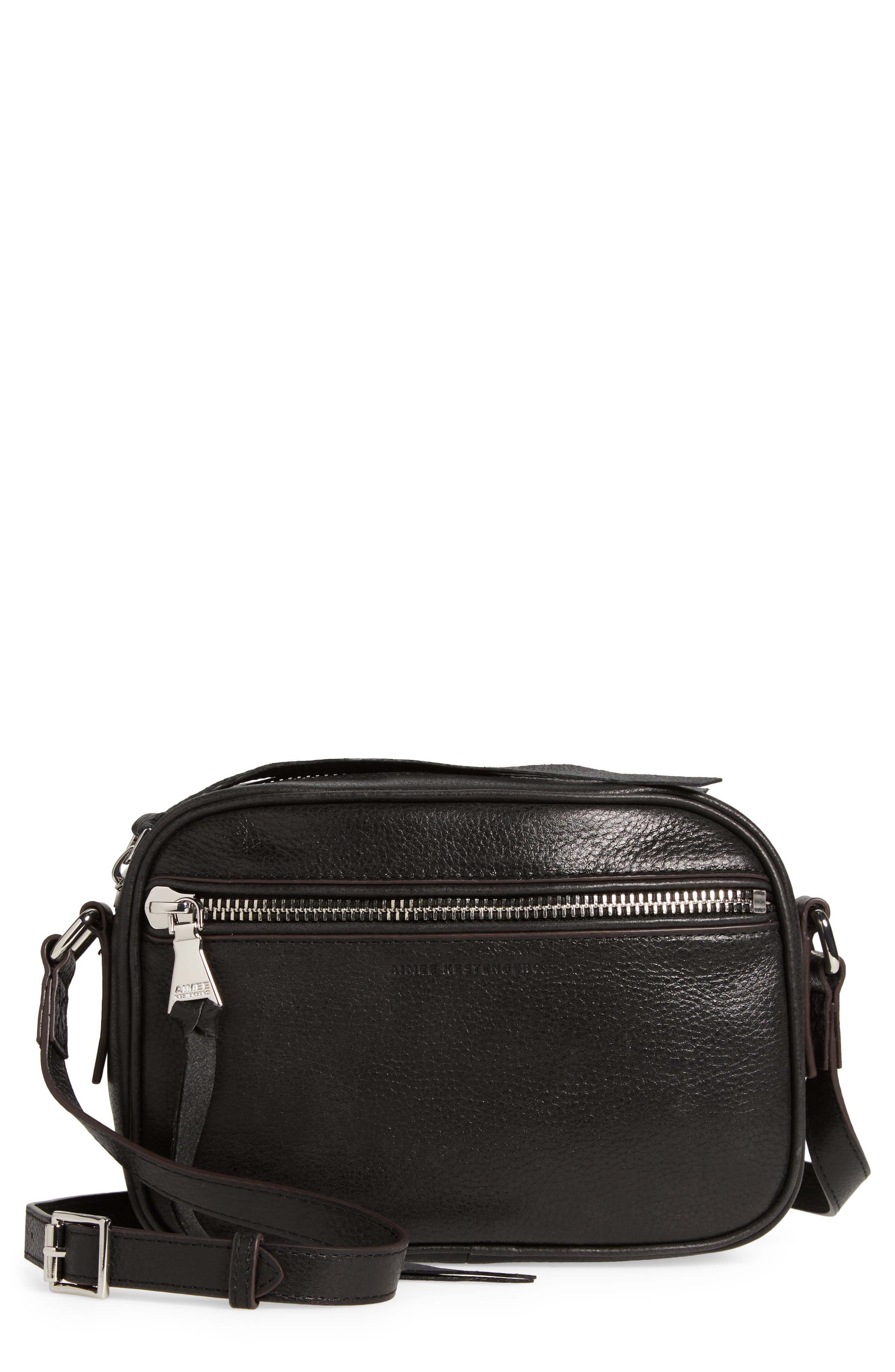 AIMEE Berlin Leather Crossbody Bag, Main, color, 