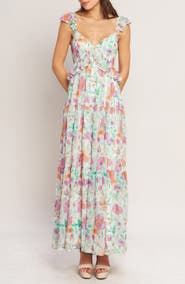FLYING TOMATO Print Maxi Dress
