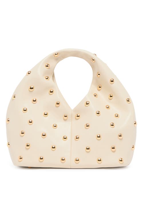 Dolce Vita Dahlia Studded Faux Leather Shoulder Bag In White