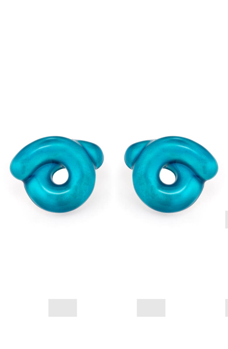 Bea Bongiasca Tarallo Enamel Earrings, Main, color, Blue