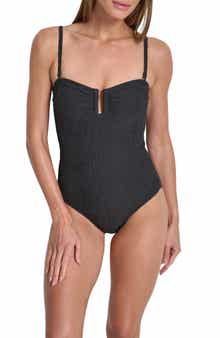 DKNY U-Wire Bandeau One-Piece Swimsuit