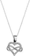 Spero London Infinity Heart Love Sterling Silver Pendant Necklace