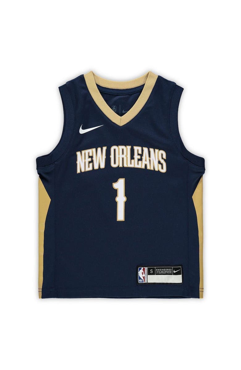 Nike Preschool Nike Zion Williamson Navy New Orleans Pelicans Replica Jersey - Icon Edition, Alternate, color, 
