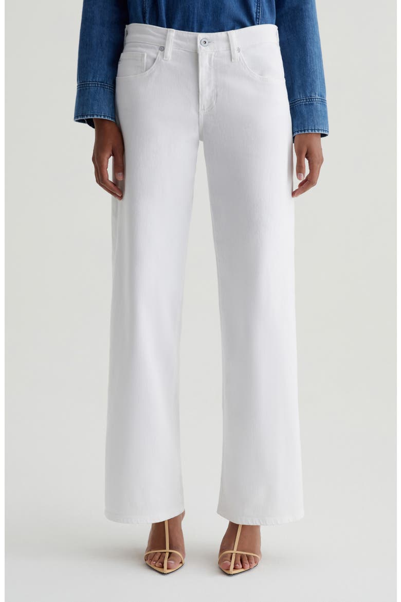 Adria Low Rise Relaxed Wide Leg Jeans, Main, color, GALLERY WHITE