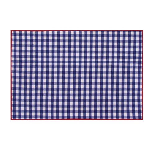 C & F Home C&f Home Americana 4th Of July Patriotic Reversible Check Plaid Placemat Set 6 In Red