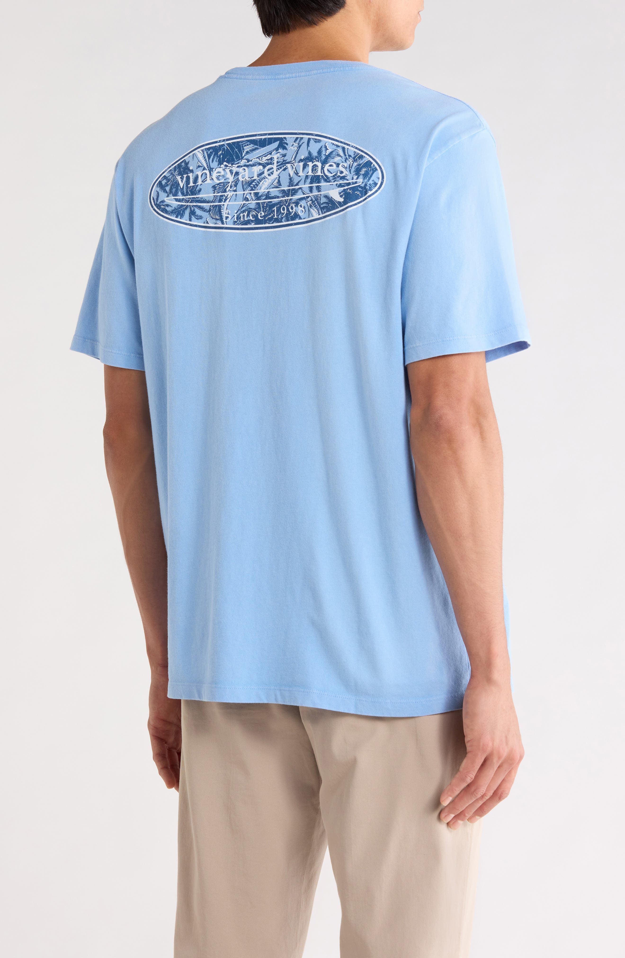 Drift Dye Sportfisher Palm Graphic Cotton Pocket T-Shirt - image 2