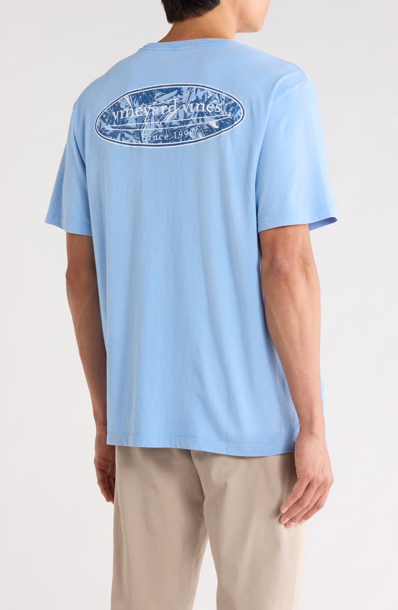 vineyard vines Drift Dye Sportfisher Palm Graphic Cotton Pocket T-Shirt, Alternate, color, Serenity Blue