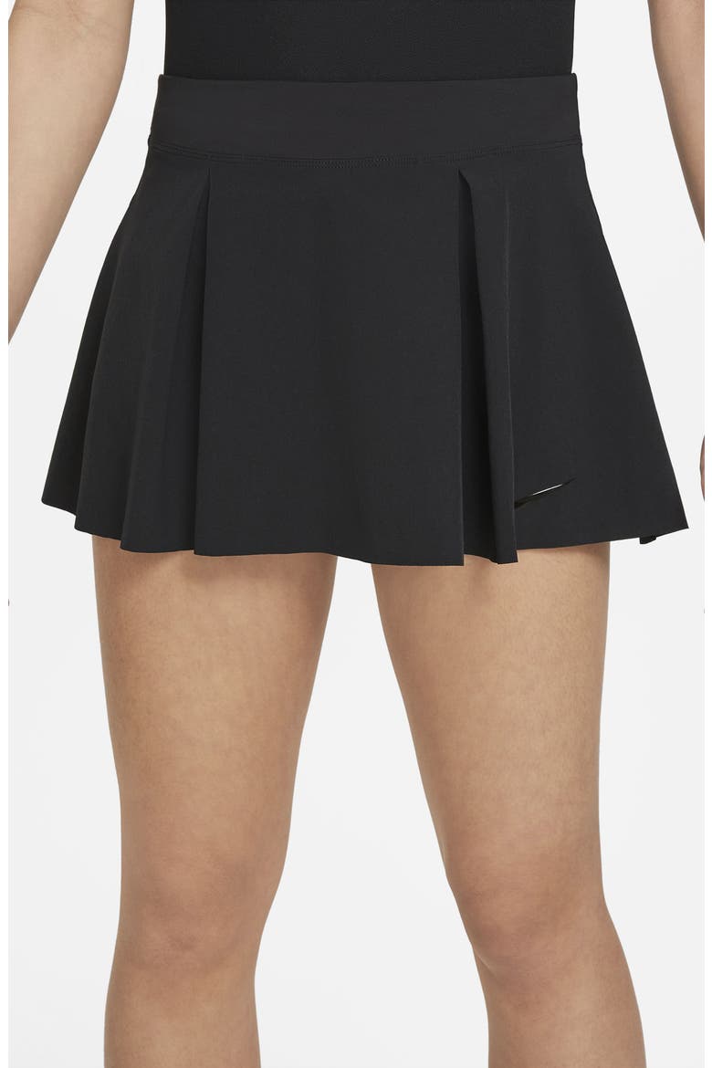 Kids' G Club Dri-FIT Golf Skirt, Alternate, color, BLACK/ WHITE