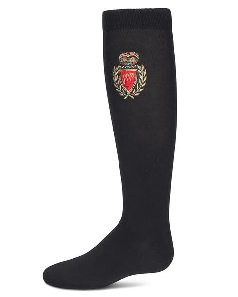 Embroidered Crest Knee High Socks (Little Kid & Big Kid)