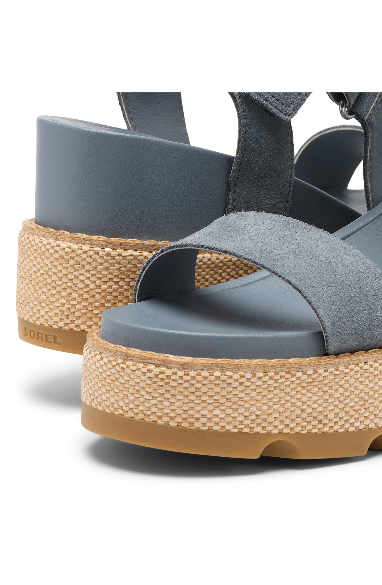 SOREL Joanie IV Y Strap Wedge Sandal, Alternate, color, Grey Ash/ Gum 16