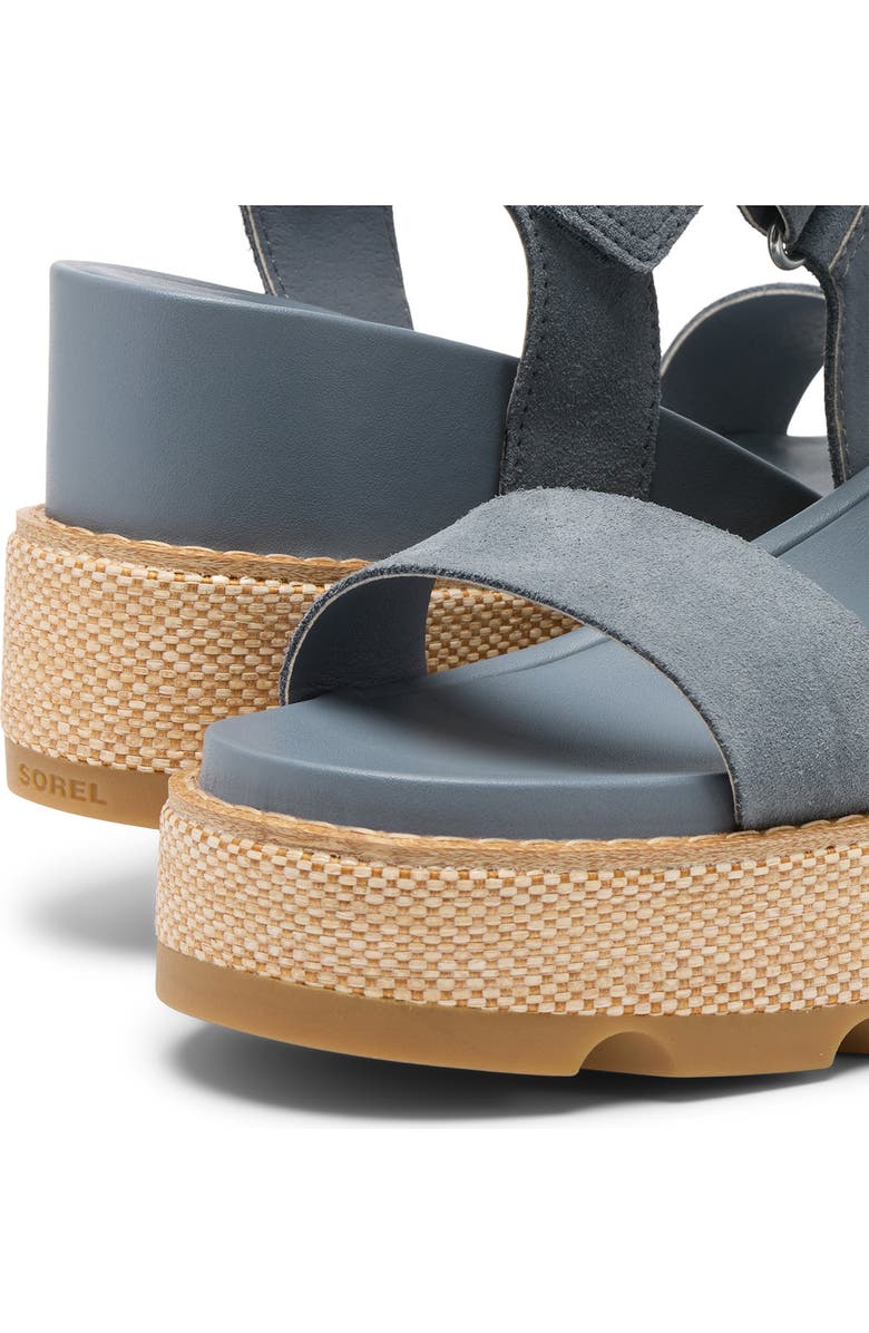 SOREL Joanie IV Y Strap Wedge Sandal, Alternate, color, Grey Ash/ Gum 16
